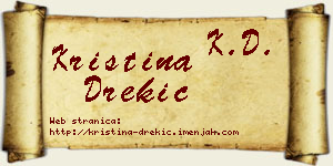 Kristina Drekić vizit kartica
